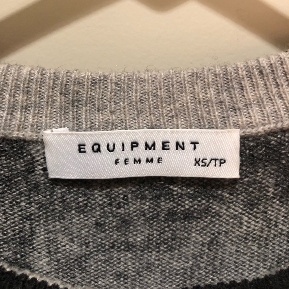 Equipment Black and Silver Crew Neck Sweater - Picture 2 of 3